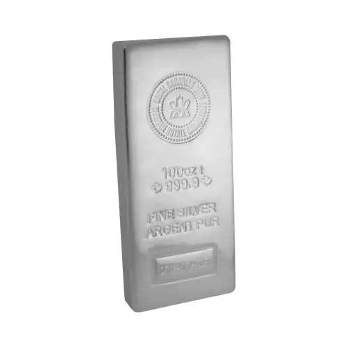 100oz Royal Canadian Mint (RCM) Silver Bar