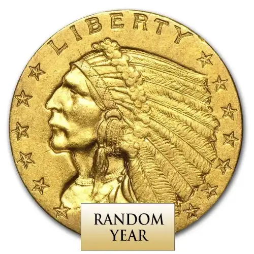 $2.5 Indian/Liberty Head Gold common date avg cir