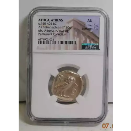 Athenian Owl, c.440-404 BC, Athens, NGC AU 5/4