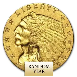 $2.5 Indian/Liberty Head Gold common date avg cir
